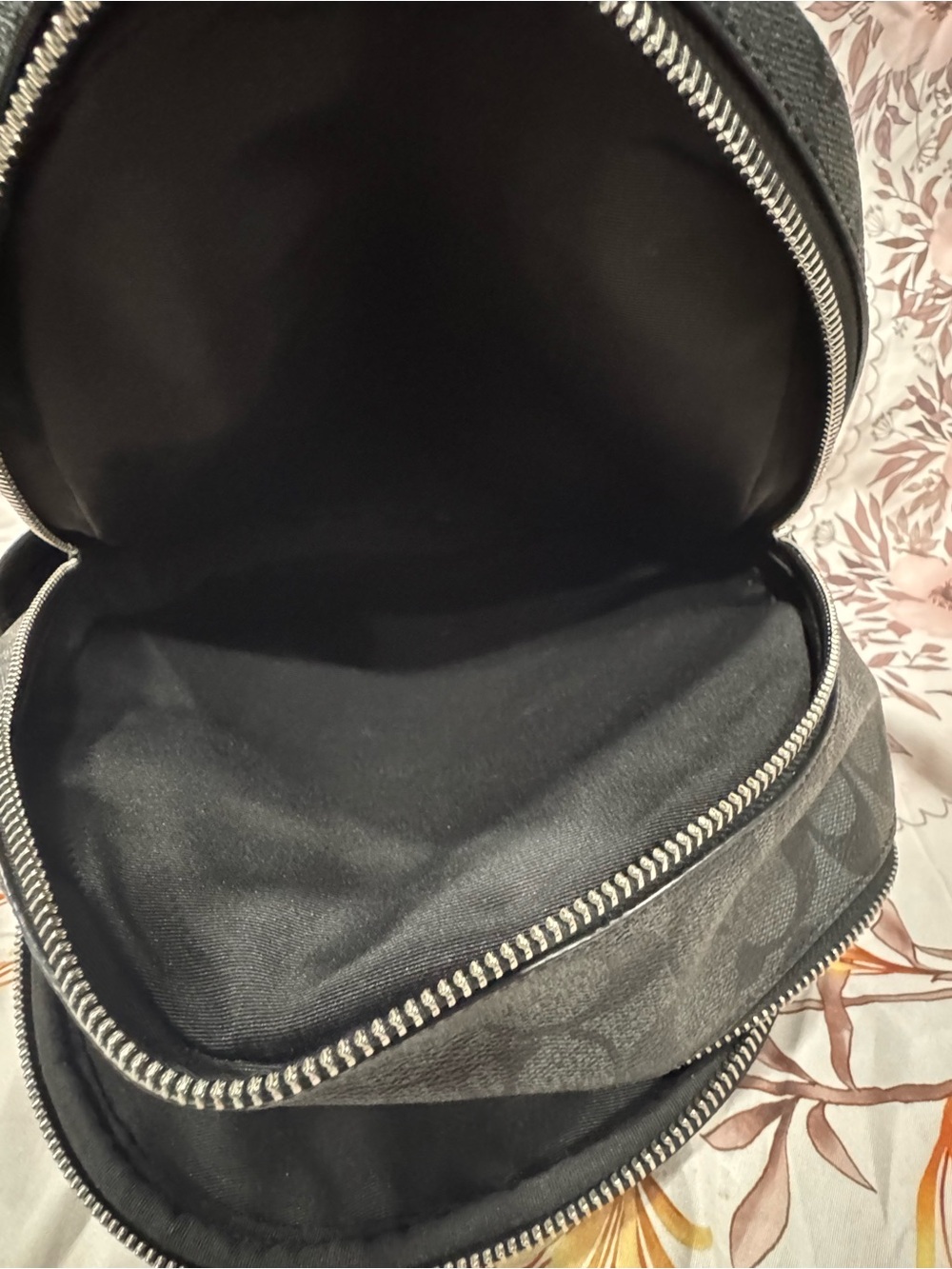 Coach Black Signature Logo Backpack - Picture 10 of 12